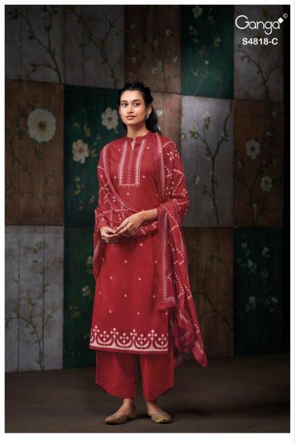 Ganga nayanshi 4818 cotton dress material wholesale